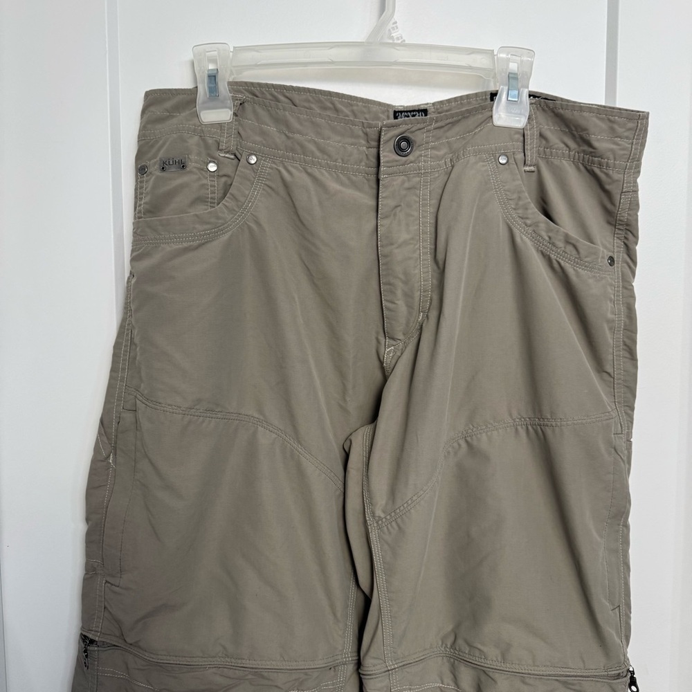 Kuhl Men's Liberator Convertible Pants 36X30 Activewear Outdoor Hiking Green Tan - Picture 9 of 11